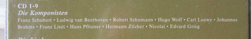 cadou rar 10xCD Beethoven, Schubert etc Cantece pe texte Goethe 2008