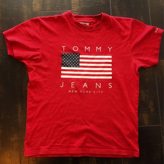 Tricou Barbati Tommy Hilfiger Jeans rosu