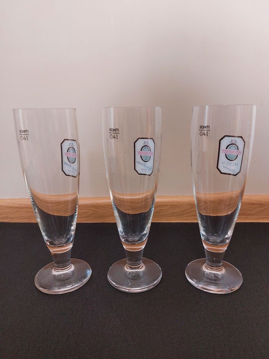 Колекционерски чаши с лого на бира Henninger и Eichbaum