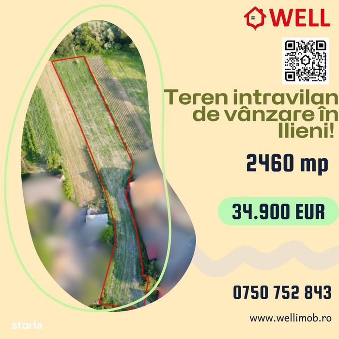 Teren intravilan de vânzare în Ilieni!