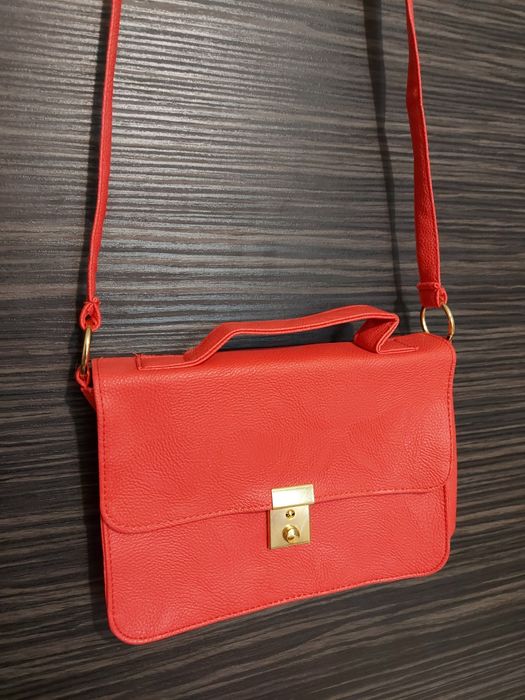 Малка чанта с дълга дръжка - корал