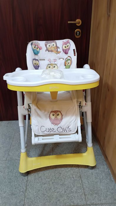 Детско столче за хранене Lorelli Primo Yellow Cute Owls