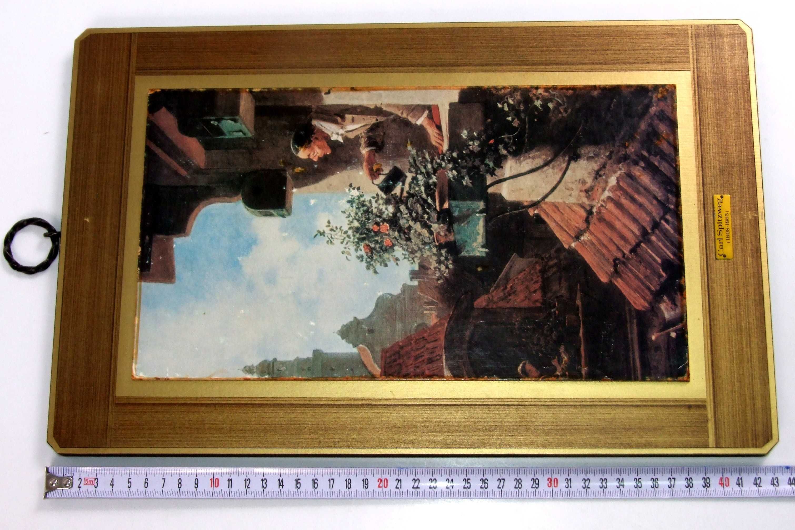 Set 4 tablouri CARL SPITZWEG, litografii de colectie vintage inramate