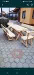 Mobilier din lemn masiv pentru curte si gradina