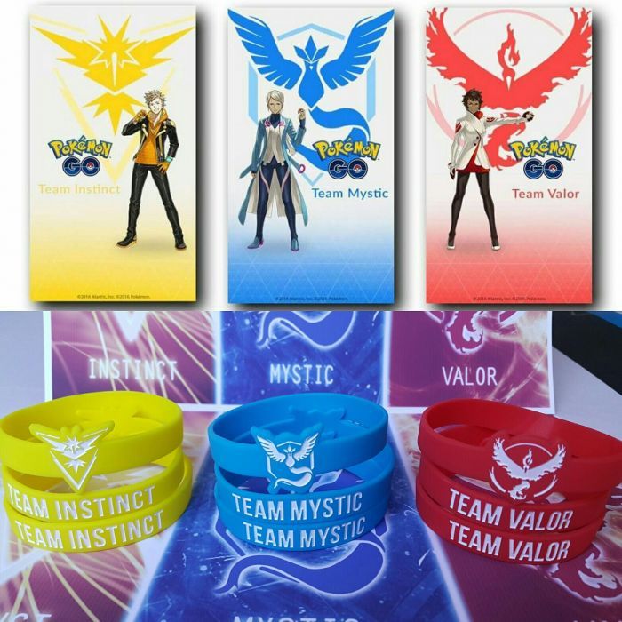 Силиконови Гривни Pokemon GO - Team Valor,Mystic,Instinct