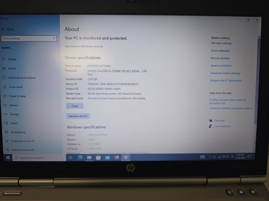 Laptop HP Elitebook 2560p