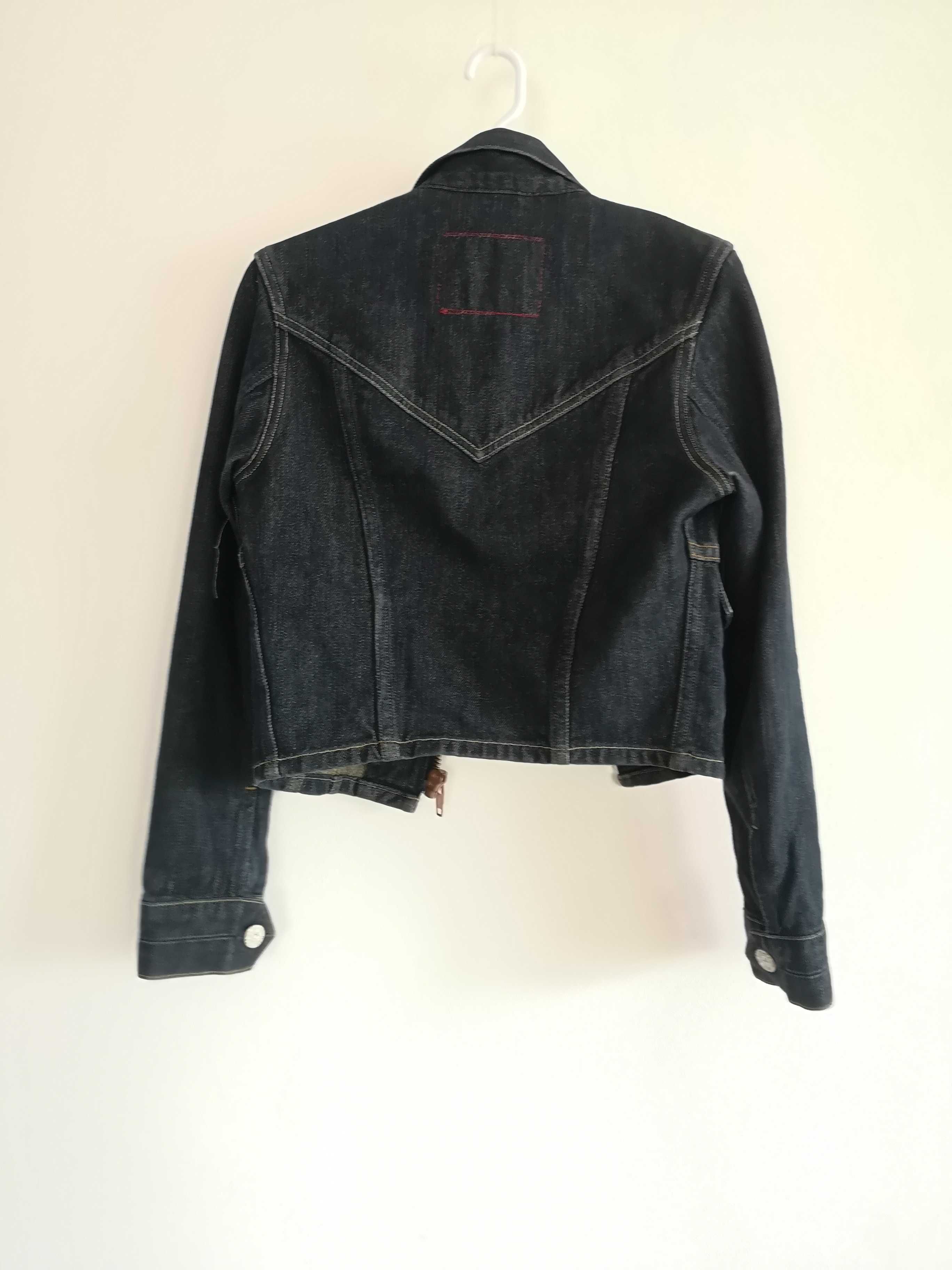 geaca jacheta blugi Levi´s Red Levis biker jacket fermoar