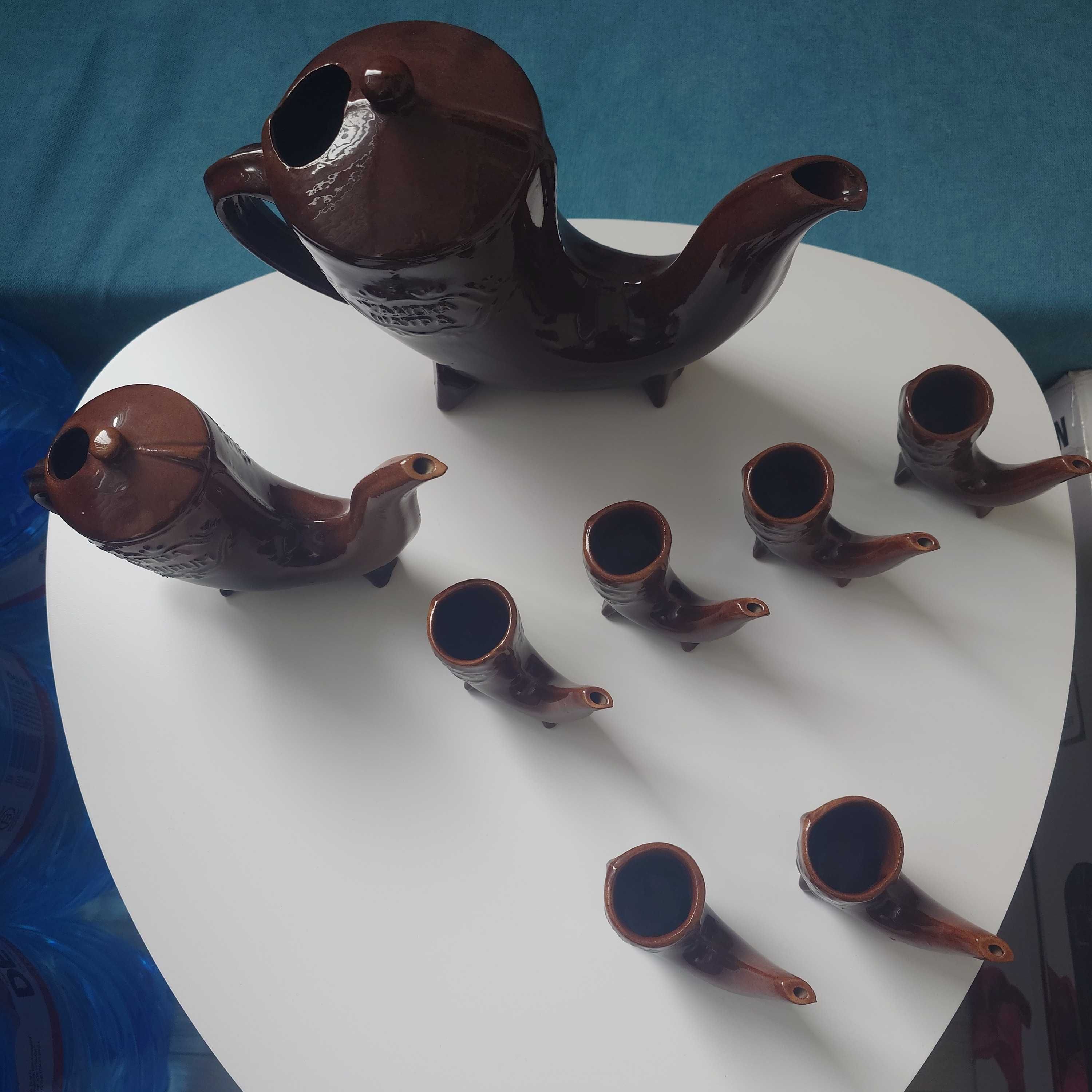 Керамичен сет ритони-чаши+две гарафи
