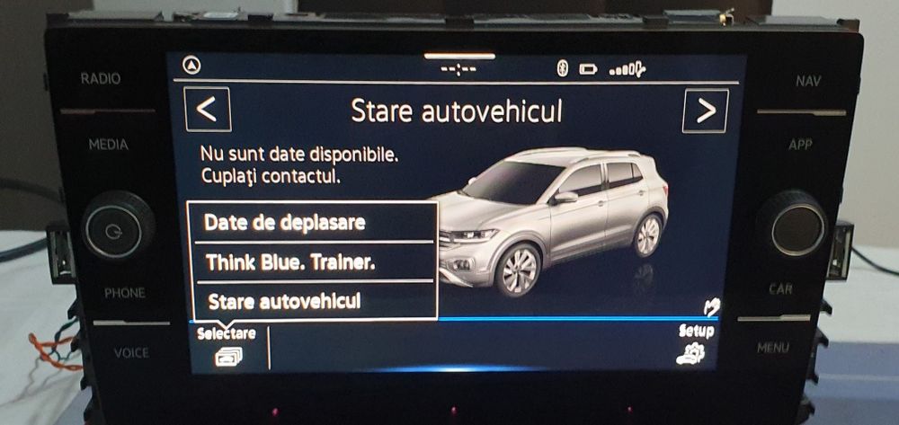 Display 8 inch,VW, original, cu buton NAV,