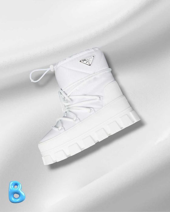 Prada Re-Nylon Boots White