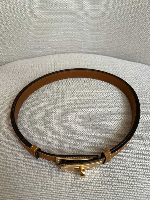 Curea maro reglabila din piele