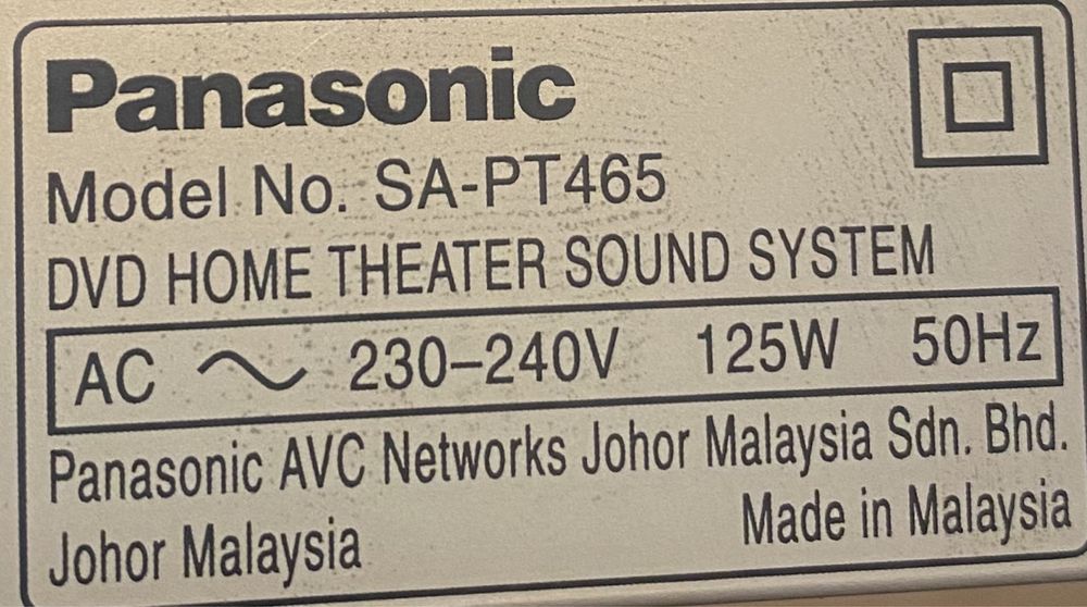 Panasonic Home Theater 5+1