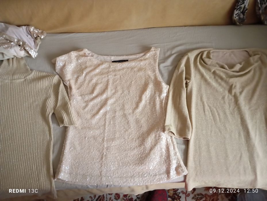 Bluze aurii -paiete măr M-L