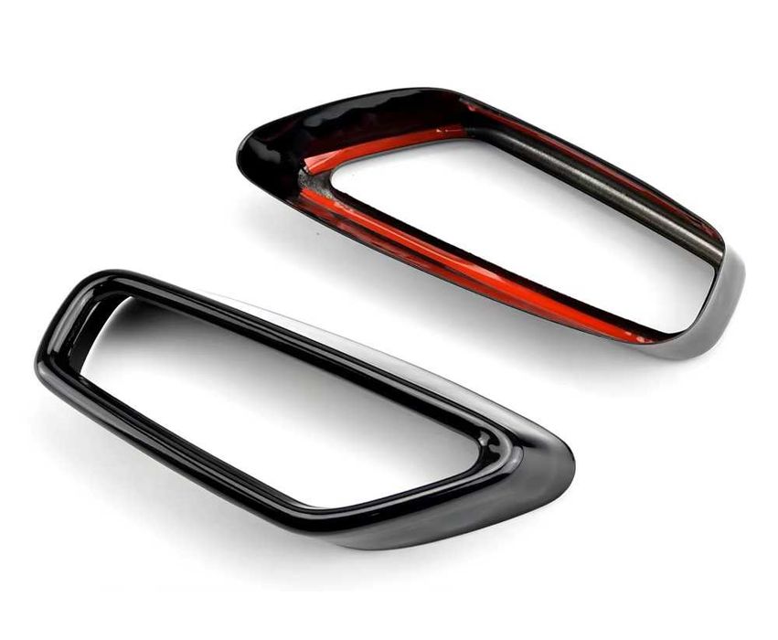 Set 2 Ornamente Metalice Toba Esapament Negru Glossy Bmw Seria 5 G30