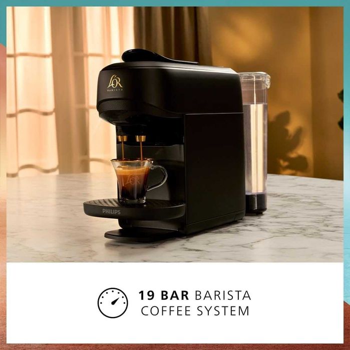 Кафемашина с капсули Philips L’OR BARISTA, 19 бара, сатенено бяло