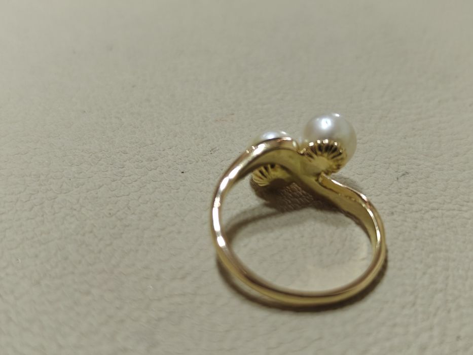 Inel cu perle aur 18k 3.80gr (r)