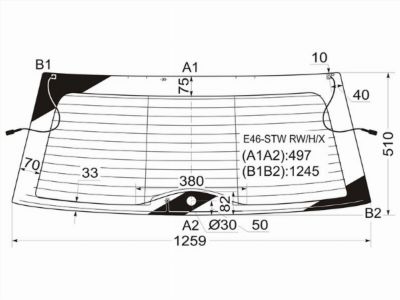 Стекло заднее Bmw 316