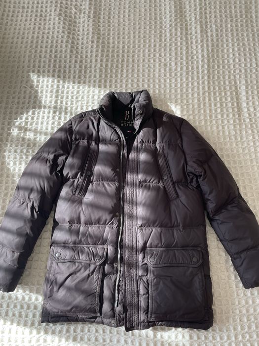 Мъжко зимно яке Tommy Hilfiger – тъмнокафяво,с множество джобове