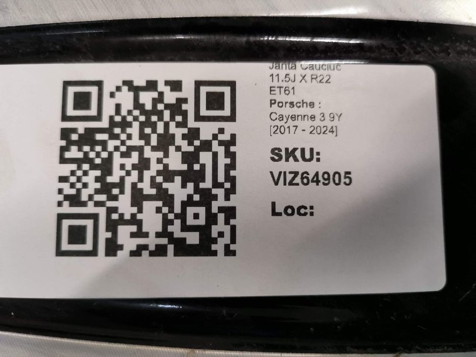 Джанта 11.5J X R22 ET61 Порше Кайен 3 9Y Оригинална Авариран Porsche C