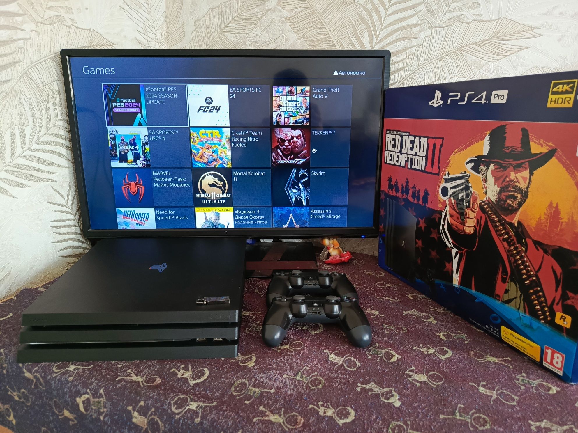 Ps4 pro 1tb 9.00 versiya +50 ta oyin+3 oy garantiya