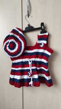 Rochiță tricota fetițe 6-12 luni