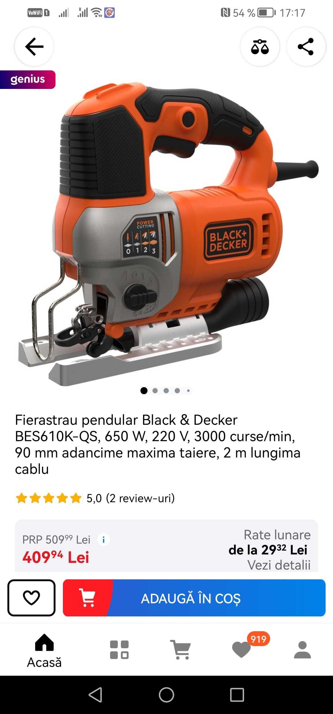 Fierastrau pendular black decker 650W