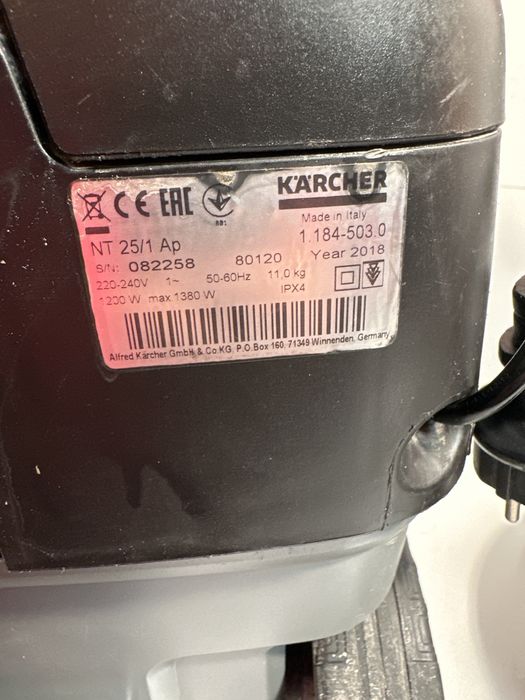 Karcher NT25/1AP aspirator umed uscat carotat curatenie garaj atelier
