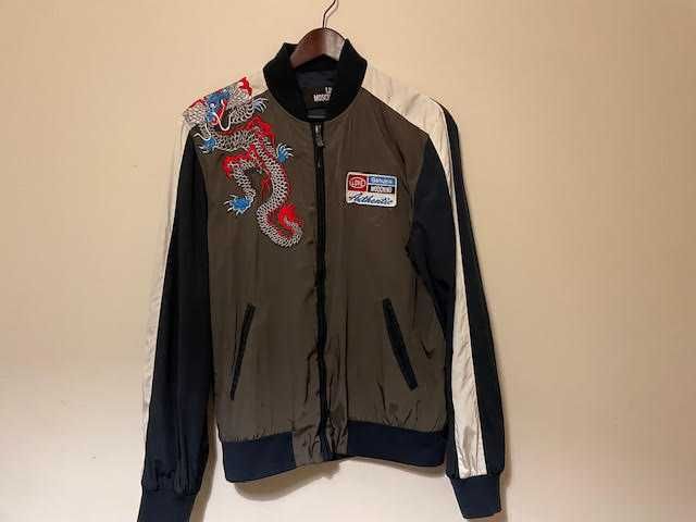 Love Moschino Asian dragon embroidered jacket
