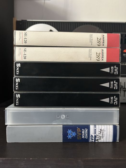 Lot 8 Casete video Ampex SVP JVC  S-VHS SVHS 120 min