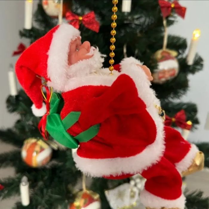 Музыкальный Дед Мороз на веревке двигается верх, вниз