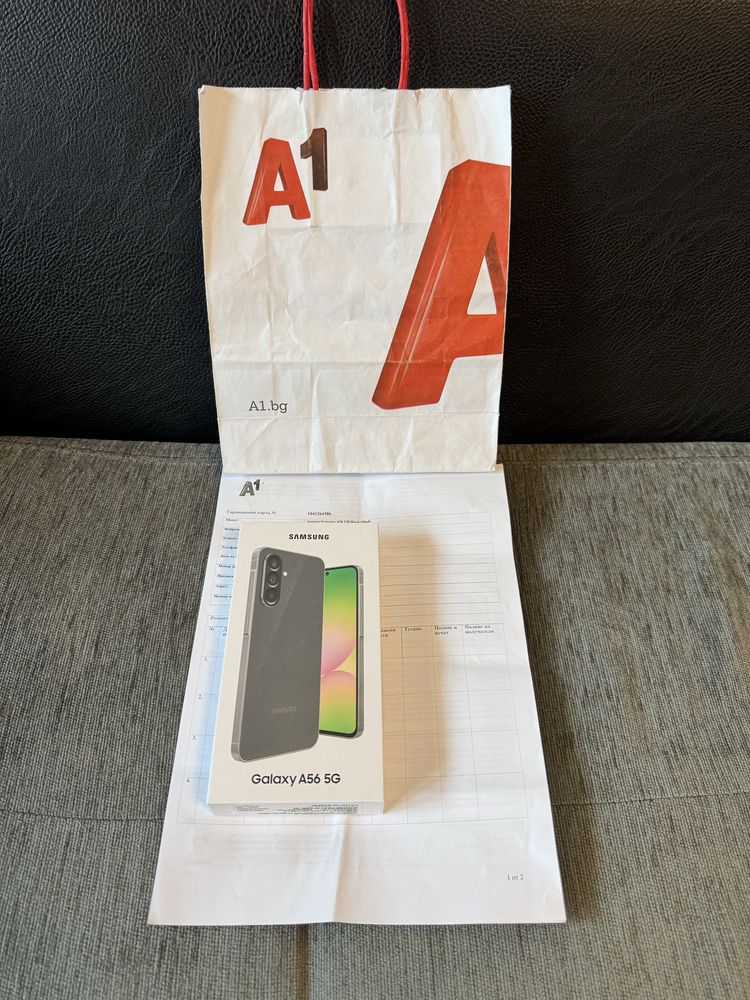 ЗАПЕЧАТАН 128GB Samsung A56 5G A1 Гаранция 2027 Black