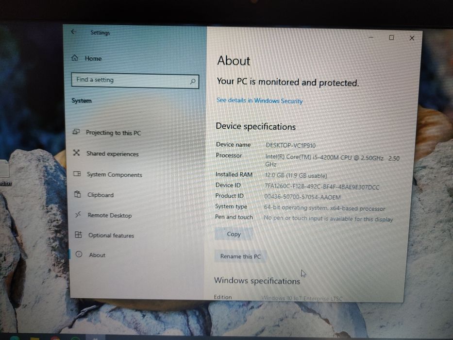 Hp probook g1 i5 gen 4 12 gb ram ssd 240 gb