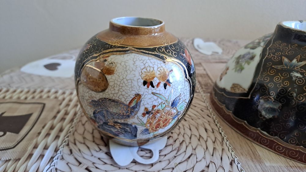 Ръчно рисувани купа и ваза "SATSUMA"