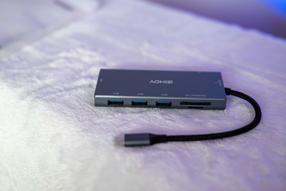 LINDY adaptor USB  3.1 Type C, Docking Station HDMI 4K, LAN Gigabit