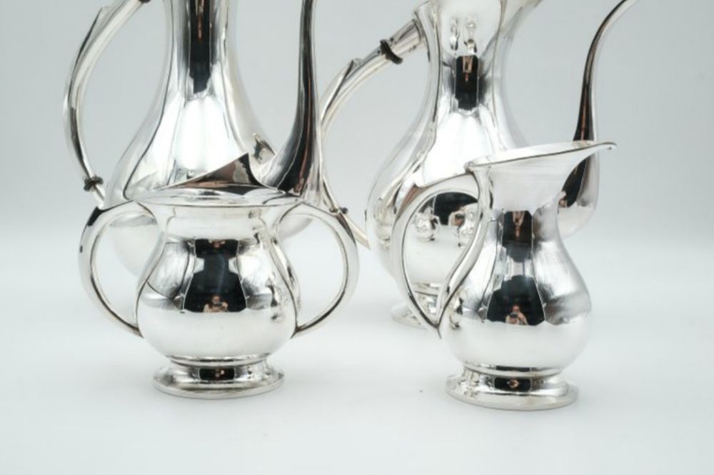 Японски сребърен сервиз за кафе/чай 950