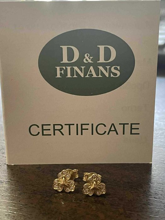 Златни обеци Наличен сертификат 1.24гр 14к