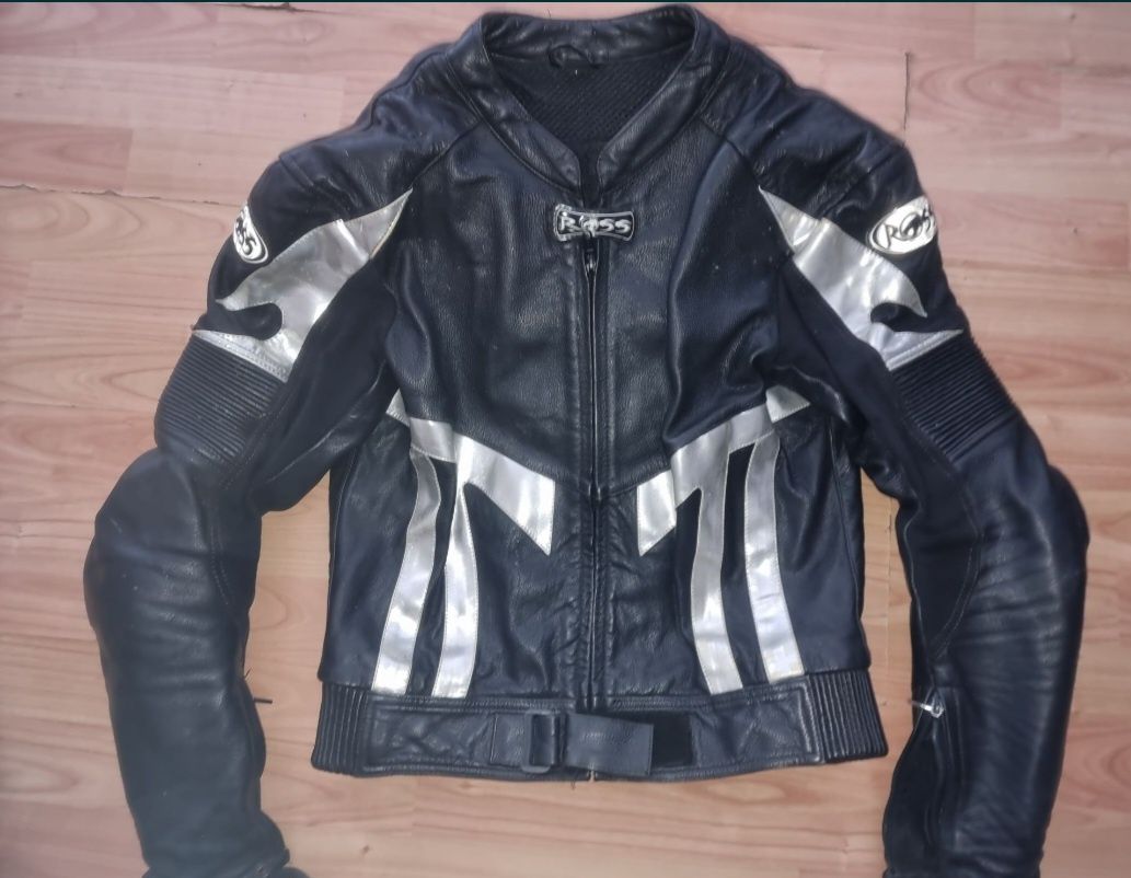 Geaca moto Ross piele protectii, cocoasa, marime L