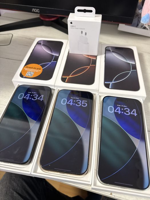 Iphone 16 Pro 256 Si 128Gb Ca Noi la Cutie 100% bateri