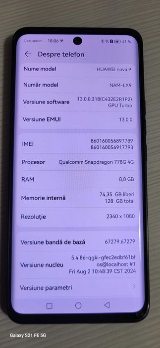 Huwei Nova 9 Full Box ca nou.