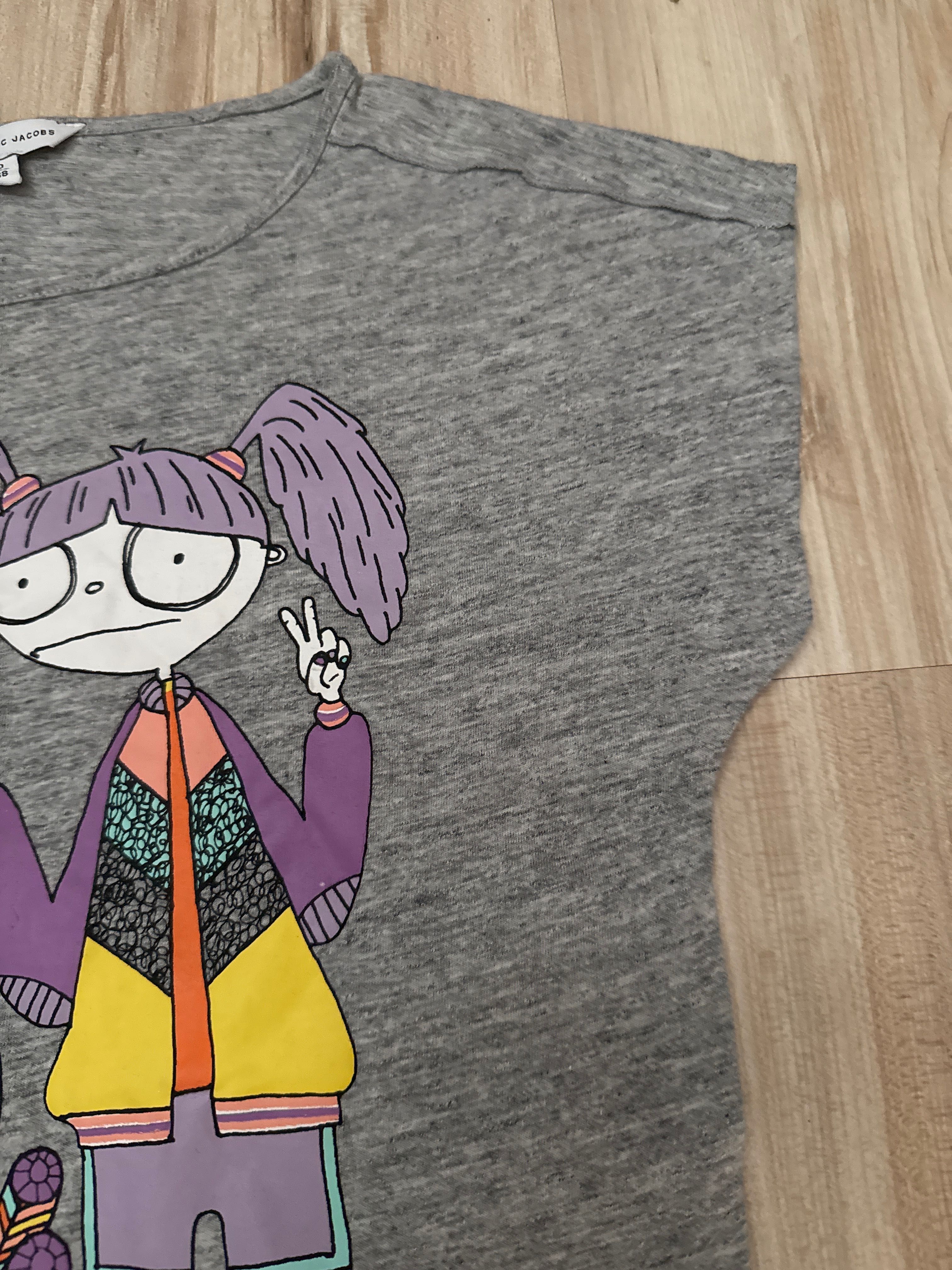Детска тениска Little Marc Jacobs 9-10 год сива