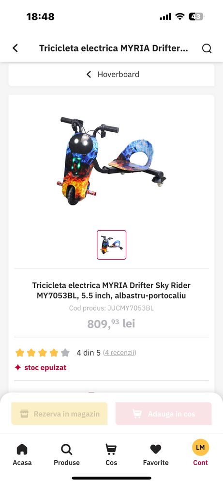 Tricicleta electrica drifter