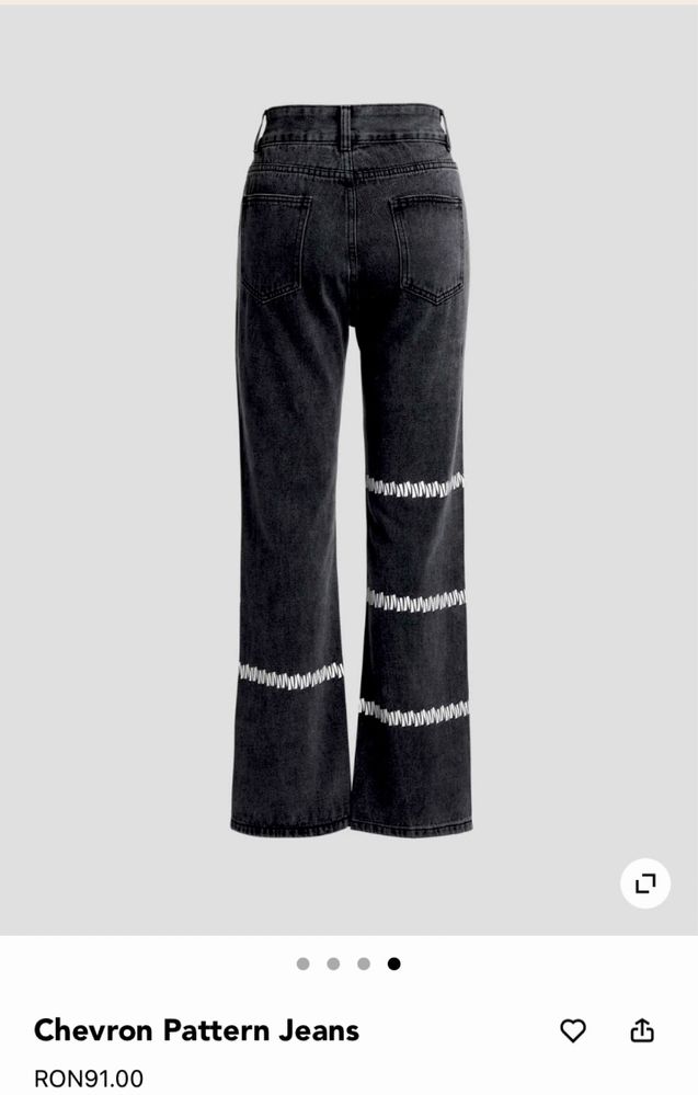 blugi Chevron Pattern Jeans, NOI, CU ETICHETA
