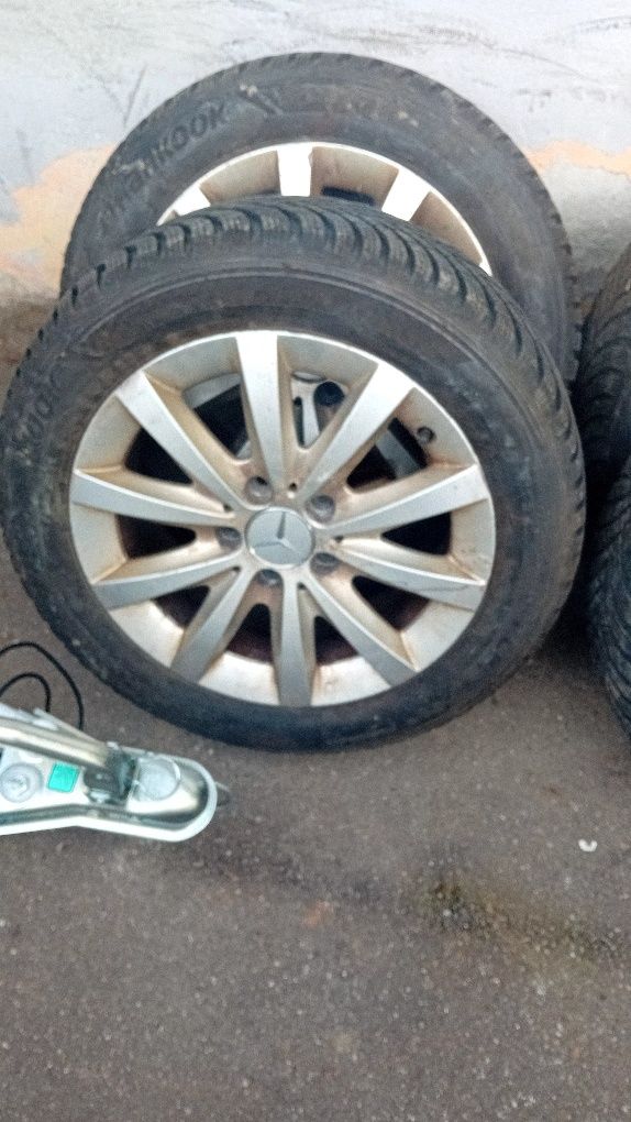 Jante mercedes, vw 5x112 16 anvelope M+S 205 55 16 dot 2022