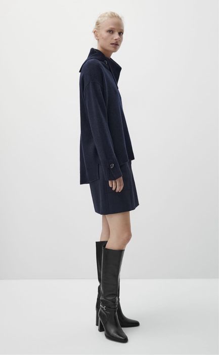 Pulover Massimo Dutti, bleumarin