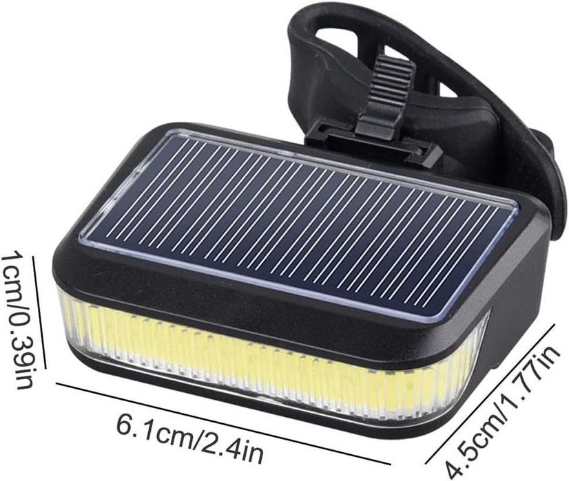 Многофункционален соларен LED фар за велосипед с USB - 2 в 1