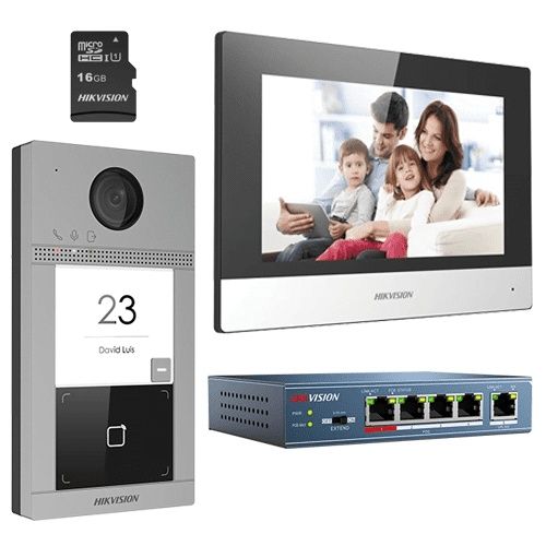 KIT videointerfon pentru o familie’Wi-Fi 2.4Ghz’monitor 7 inch – HIKVI