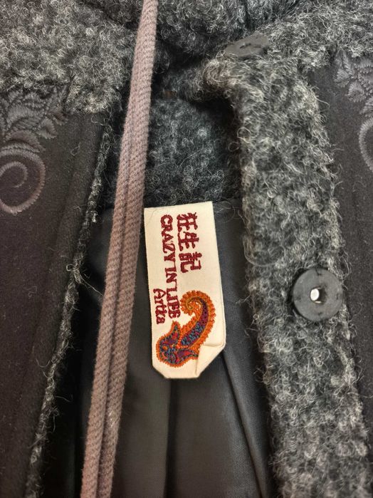 Стилно вълнено пончо палто