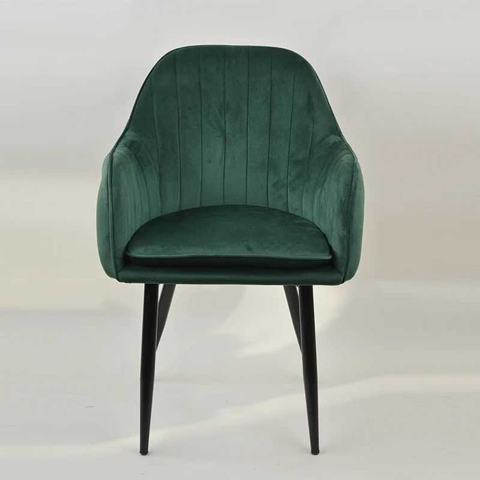 Трапезен стол ВМ313 -зелено кадифе