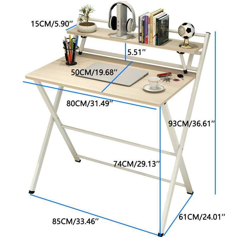 Складной стол для компьютера парта складная Двухэтажная для ноутбука