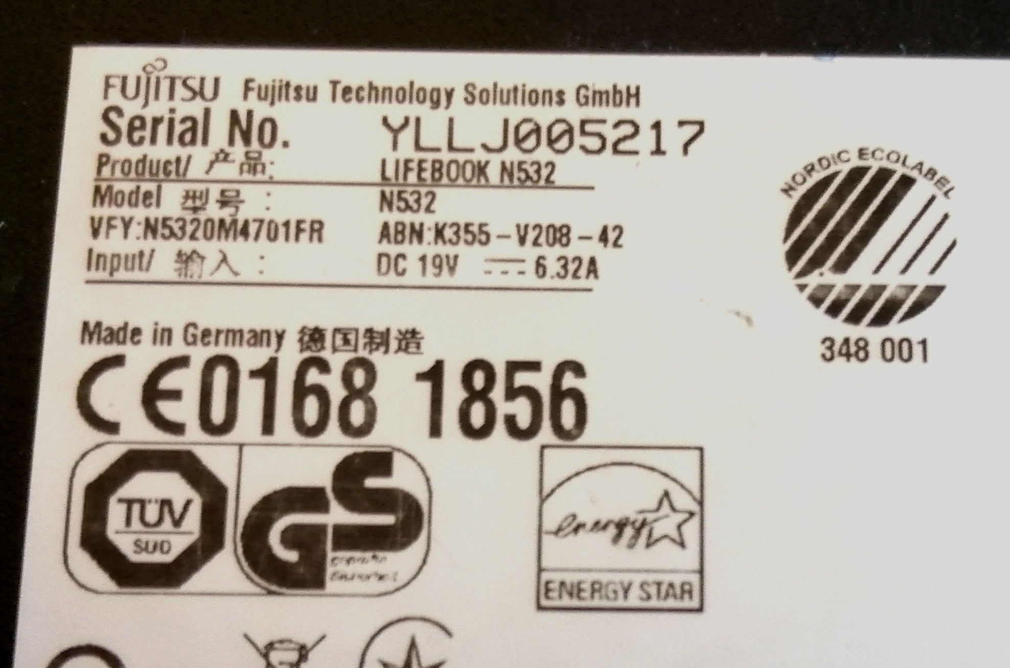 Лаптоп Fujitsu LIFEBOOK N532 (17") Intel i7-3630QM